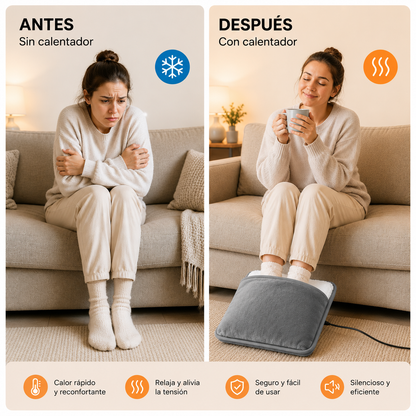 Calienta Pies Eléctrico USB de Felpa - Aura Daily