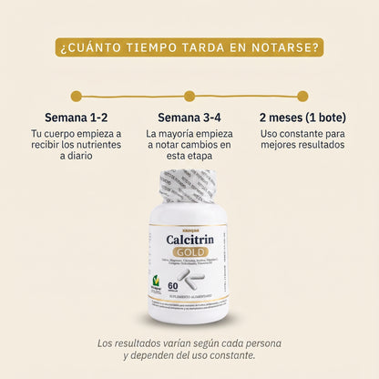 Calcitrin Gold™ — Cápsulas de Calcio y Colágeno para la Salud Ósea y Articular